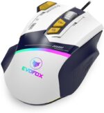 EVOFOX Blaze 12800 DPI Gaming Sensor and 8 Buttons RGB Wired Gaming Mouse (USB 2.0, Black)