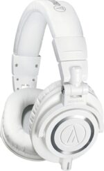 audio-technica ATH-M50XWH Professional Studio Monitor Wired without Mic (White, On the Ear)