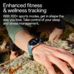 OnePlus Watch 2 with Wear OS 4, Snapdragon W5 Chipset & Up to 100 hours battery Smartwatch (Black Steel Strap, Free Size) - Image 2