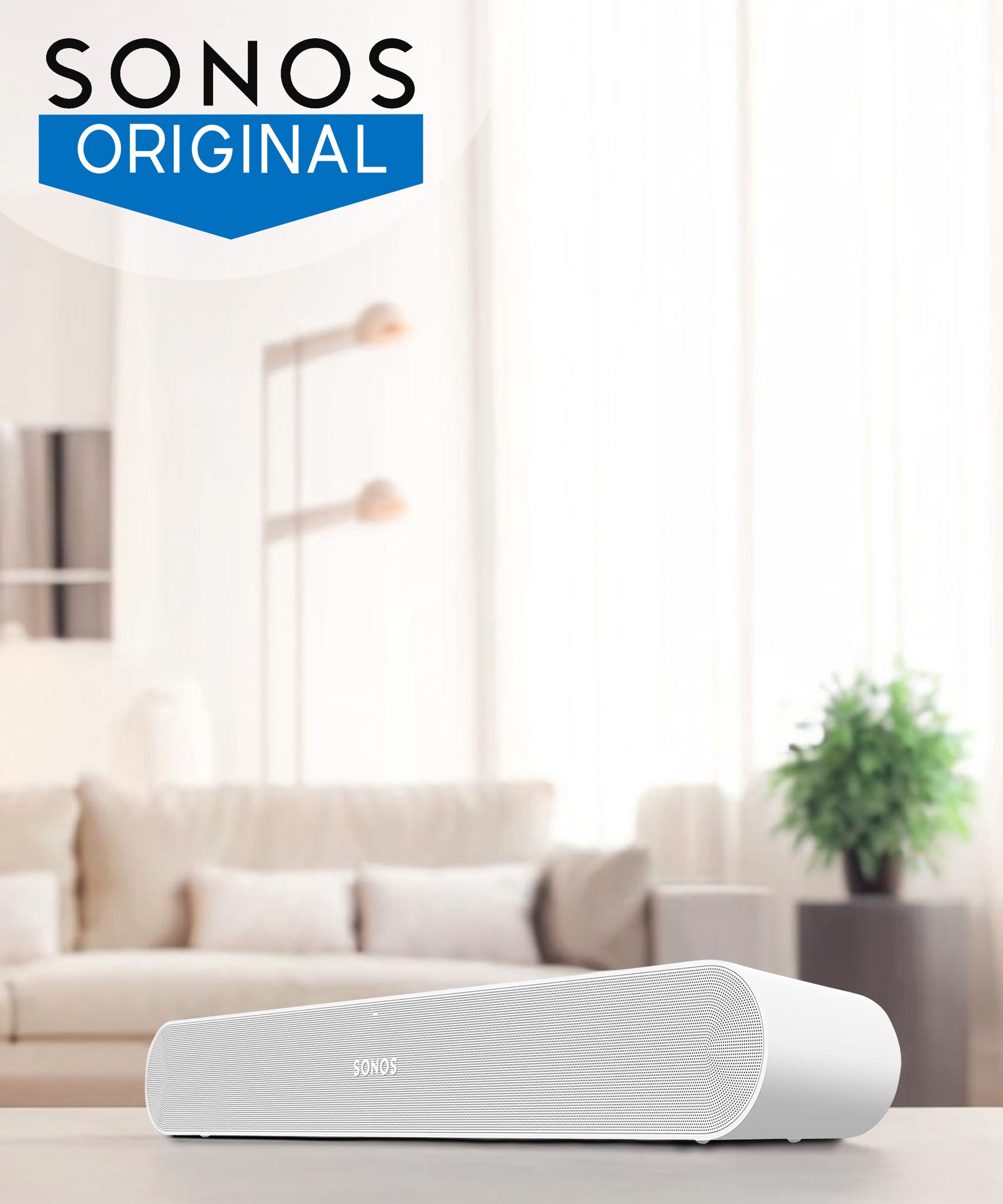 Sonos Ray Essential , for TV, Music and Video Games Soundbar (White, Stereo Channel)