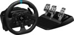 Logitech G923 Racing Wheel and Pedals,Dual Clutch, for Motion Controller (Black, For Xbox, PS2, PS3, PS4, PS5, PC)
