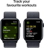 Apple Watch SE 2 GPS 44mm (2nd Gen) Midnight Aluminium with Ink Sport Loop (Ink Strap, Free Size) - Image 3