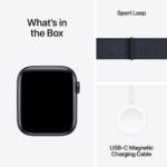 Apple Watch SE 2 GPS 44mm (2nd Gen) Midnight Aluminium with Ink Sport Loop (Ink Strap, Free Size) - Image 4