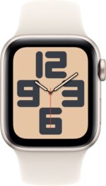 Apple Watch SE 2 GPS 40mm (2nd Gen) Starlight Aluminium with Starlight Sport Band (Starlight Strap, Free Size) - Image 2