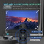 Projevox PX-1 Android 9.0 Full HD 2/16GB 5G WiFi/BT 5.0 Voice Control Remote 12000 Lumen (12000 lm / 2 Speaker / Wireless / Remote Controller) Portable Projector (Moon Dust) - Image 2