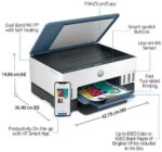 HP Smart Tank 675 Wi Fi All-in-One Multi-function WiFi Monochrome Laser Printer (Ink Bottle) - Image 4