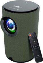 ZEBRONICS PIXAPLAY 22 (3400 lm) Portable with Electronic Focus, Multi Connectivity & Supported Formats, In-built Speaker, Dual Band Connectivity, Cotton Swab Pack , Stunning 720p HD Smart Projector (Green)